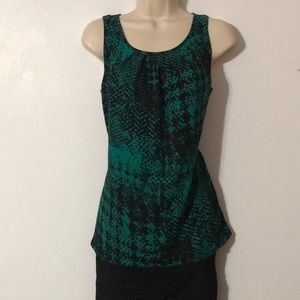 Green and Black patterned tank
